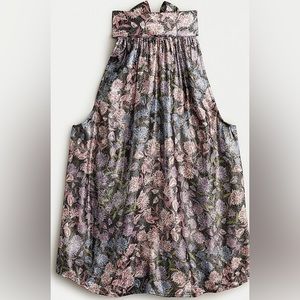 J.Crew Collection tie-neck top in shimmering floral jacquard size XS NWT
